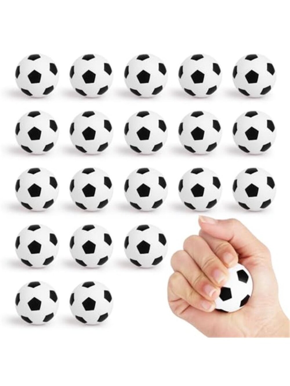 Hxezoc Mini Soccer Stress Balls 20 Packs Soccer Foam Sports Balls Small Squeeze